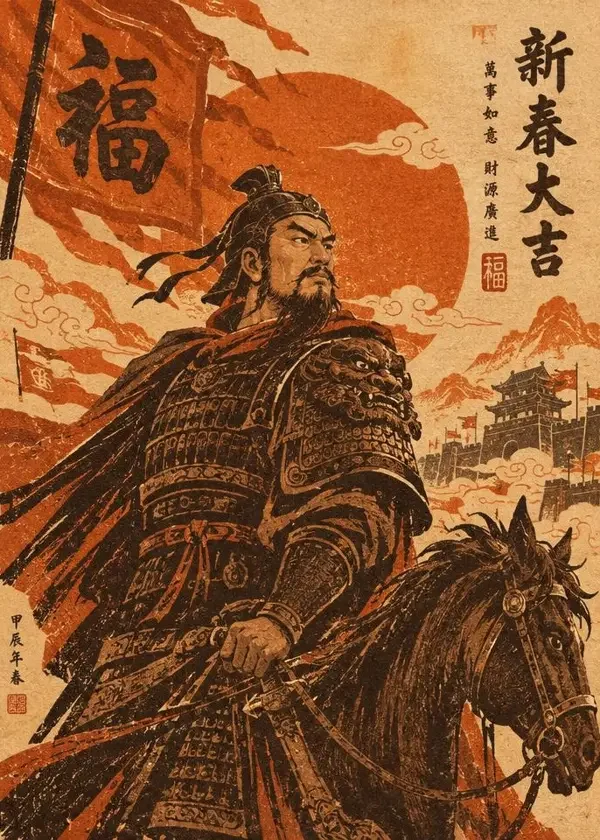 短剧《我的将军他从年画里走出来》封面海报,穿越重生题材 短剧《我的将军他从年画里走出来》封面海报,穿越重生题材