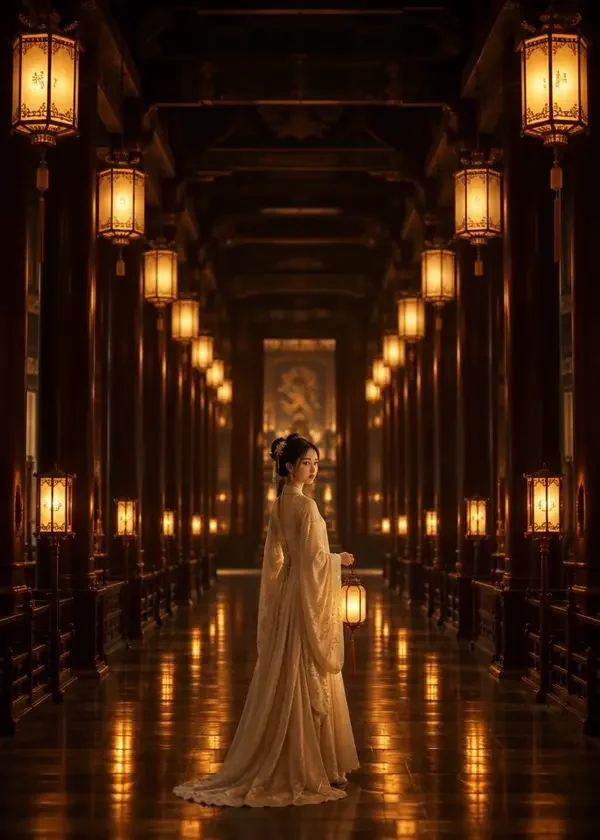 短剧《庶女掌灯,她在深宫熬汤》封面海报,古装题材 短剧《庶女掌灯,她在深宫熬汤》封面海报,古装题材